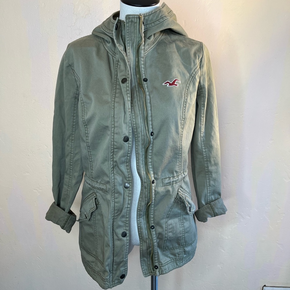 Hollister utility jacket, size medium GUC olive green